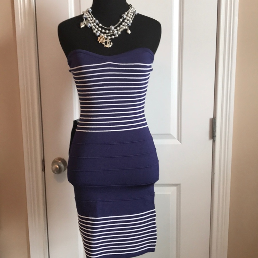 Bebe strapless bandage dress